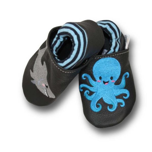 Krabbelschuhe Hai & Krake